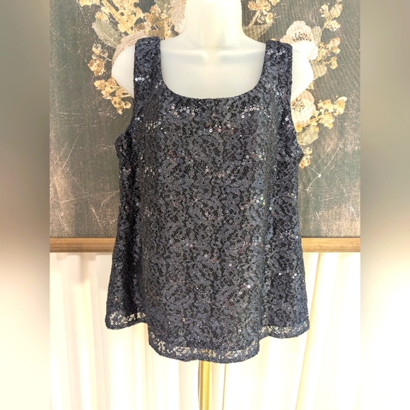 R&M Richards sequin top size 12 - Picture 4 of 8